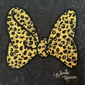 Disney mini mouse leopard bow print T-shirt